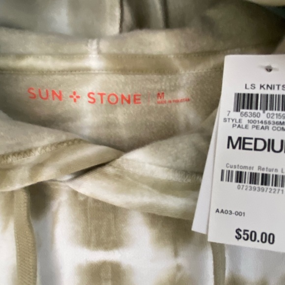 NWT Sun & Stone Men’s Hoodie, size medium - Picture 2 of 5